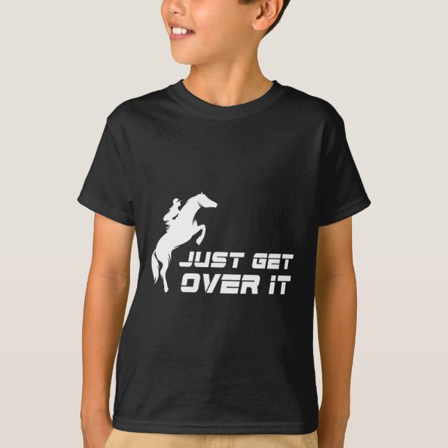 Englisch Riding Hunter Jumper Girl Reiten T-Shirt (Vorderseite)
