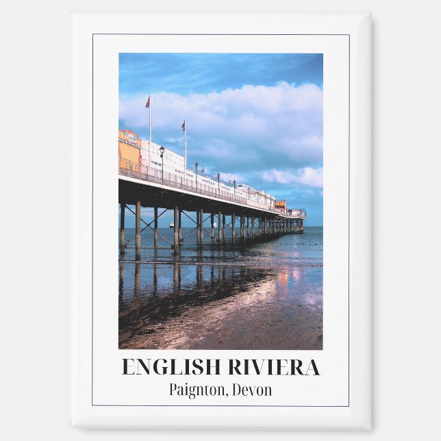 Englisch Riviera, Paignton, Devon, England. Magnet (Vorderseite)