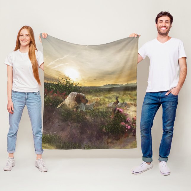 Englisch Setter, Fasanierjagd Fleecedecke (Beispiel)