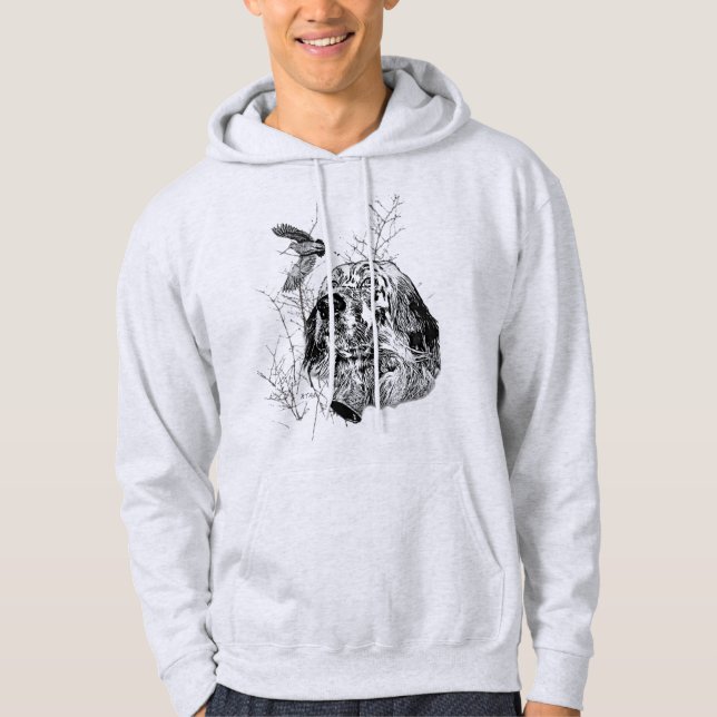 Englisch Setter, Holzhacken Hoodie (Vorderseite)