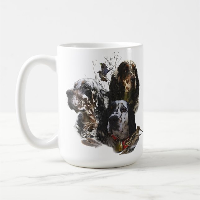 Englisch Setter, Holzhacken Kaffeetasse (Links)