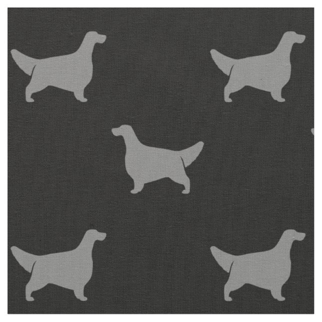 Englisch Setter Hund Silhouetten Muster Stoff (Nahaufnahme)