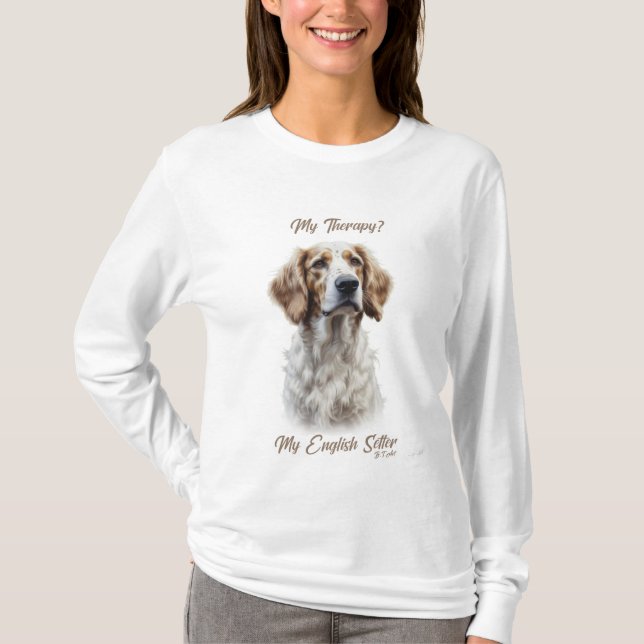 Englisch Setter Lebensstil T-Shirt (Vorderseite)