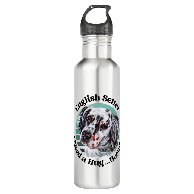 Englisch Setter lustiges Zitat Edelstahlflasche (Vorderseite)