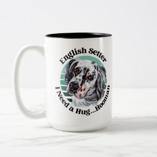 Englisch Setter lustiges Zitat Zwei-Tone-Tasse Zweifarbige Tasse