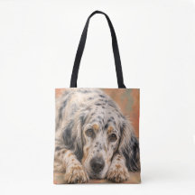 Englisch Setter-Tragetasche | Blaues Belton-Hundep