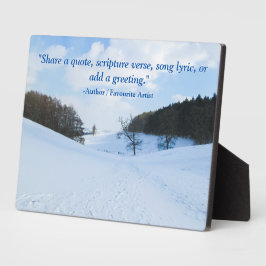 Englisch Snow Valley - Personalisiert Fotoplatte