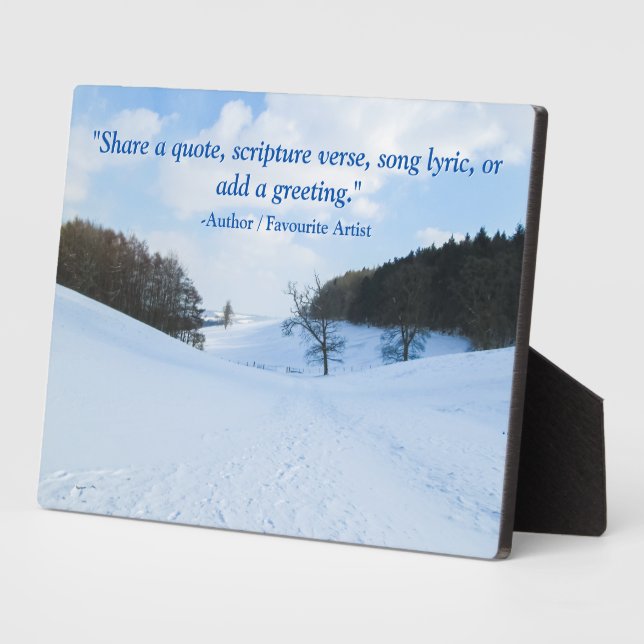 Englisch Snow Valley - Personalisiert Fotoplatte (Seite)