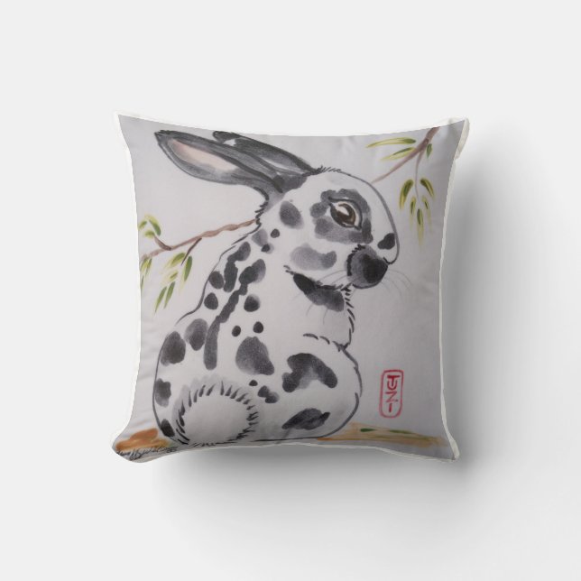 Englisch Spot Bunny Rabbit Kissen, Orientalisches  Kissen (Vorderseite)