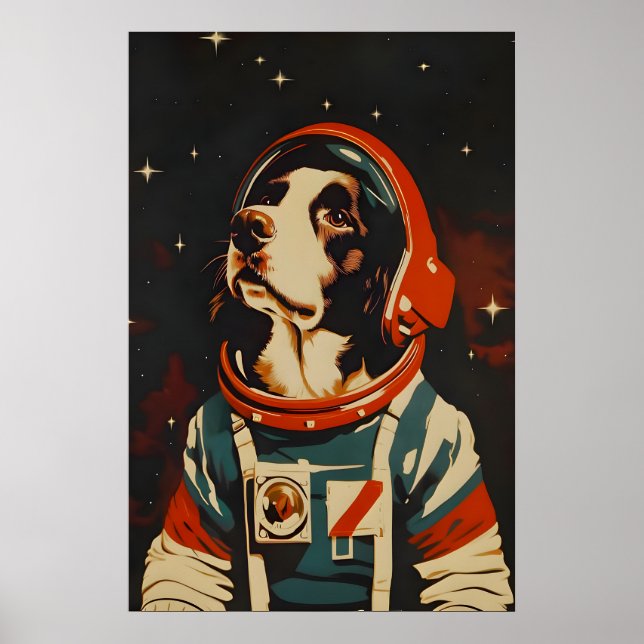 Englisch Springer Spaniel Astronaut Poster, Englis Poster (Vorne)