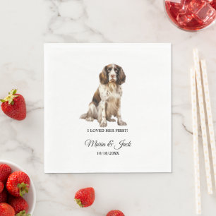 Englisch Springer Spanierin Hund ich liebte sie er Serviette