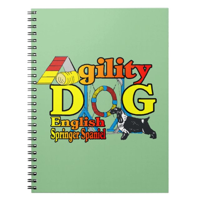 Englisch Springer Spanisch Agility Notizblock (Vorderseite)