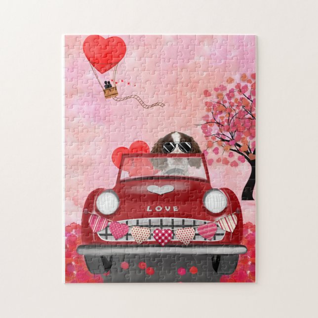 Englisch Springer Spanisch Car Hört Valentins (Vertikal)