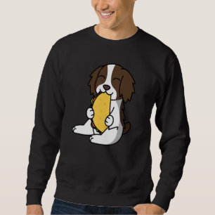 Englisch Springer Spanisch Essen ein Taco Hund Sweatshirt