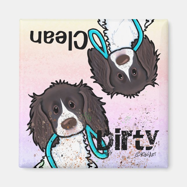 Englisch Springer Spanisch Geschirrspüler Magnet (Vorne)