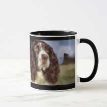 Englisch Springer Spanisch Kunst gibt Tasse