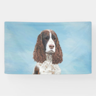 Englisch Springer Spanisch Malerei Original Dog Ar Banner