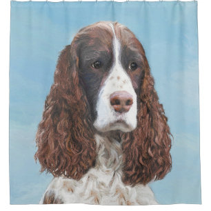 Englisch Springer Spanisch Malerei Original Dog Ar Duschvorhang