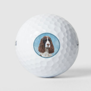 Englisch Springer Spanisch Malerei Original Dog Ar Golfball