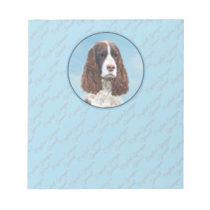 Englisch Springer Spanisch Malerei Original Dog Ar Notizblock