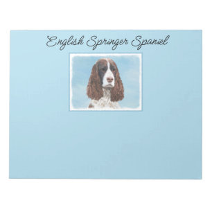 Englisch Springer Spanisch Malerei Original Dog Ar Notizblock