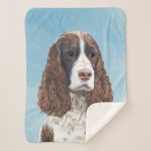 Englisch Springer Spanisch Malerei Original Dog Ar Sherpadecke