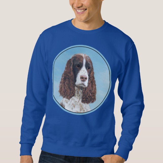Englisch Springer Spanisch Malerei Original Dog Ar Sweatshirt (Vorderseite)