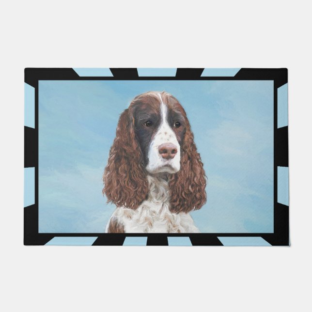 Englisch Springer Spanisch Malerei Original Hund K Fußmatte (Vorderseite)
