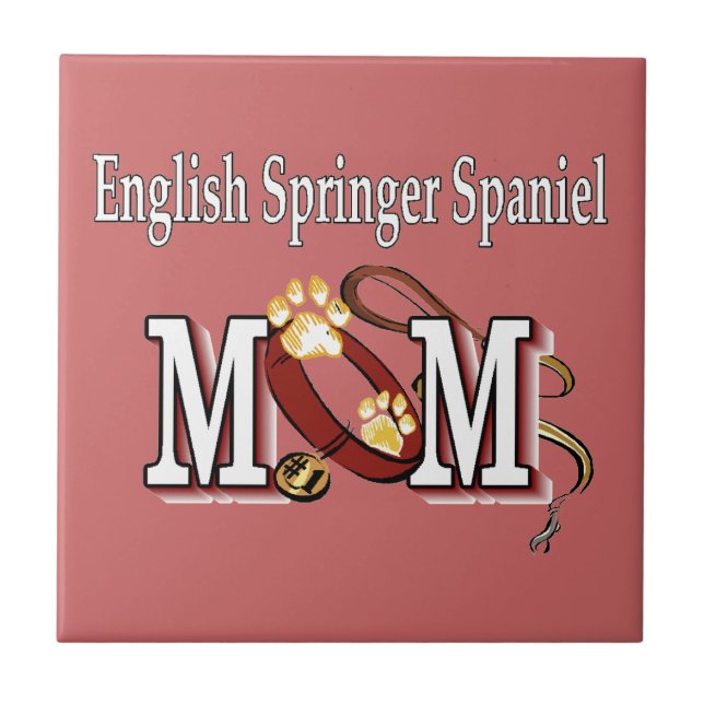 Englisch Springer Spanische Mama Geschenke Fliese (Vorderseite)