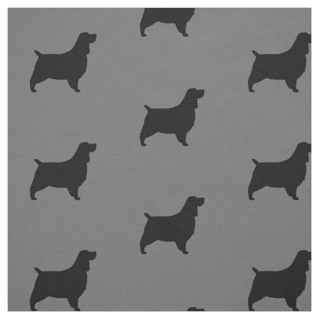Englisch Springer Spanische Silhouetten Muster Stoff (Muster)
