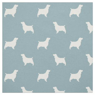 Englisch Springer Spanische Silhouetten Pattern Bl Stoff
