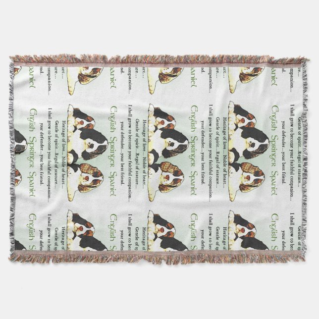 Englisch Springer Spanische Welpen Decke (Vorderseite)