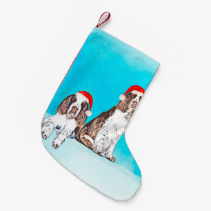 Englisch Springer Spanischer Hund in Schnee Weihna Kleiner Weihnachtsstrumpf