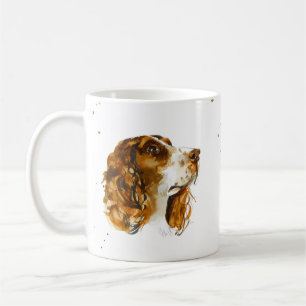 Englisch Springer Spanischer Hund Welpe Watercolor Kaffeetasse