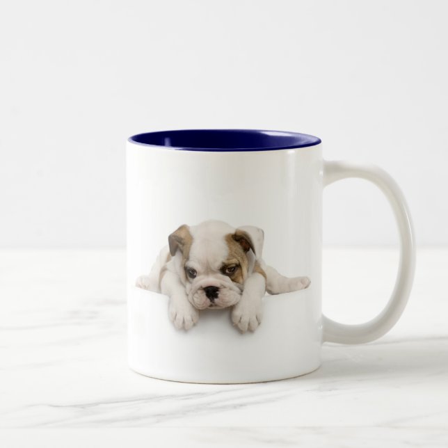 Englisch-Stier-HundeTasse Zweifarbige Tasse (Rechts)