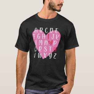 Englisch Teacher Alphabet Herzlich Liebe Lugano Un T-Shirt
