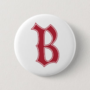 Englisch text Gothic Monogram Letter B Button