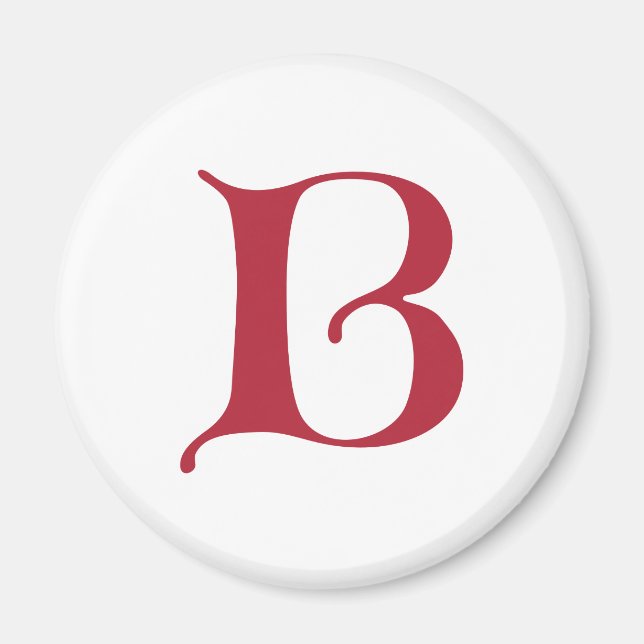 Englisch text Gothic Monogram Letter B Magnet (Vorne)