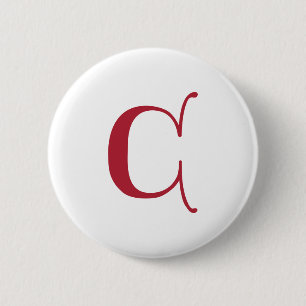 Englisch text Gothic Monogram Letter C Button