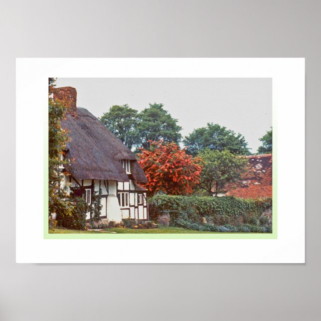Englisch Thatched Dach Hütte Poster (Vorne)