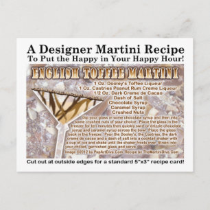 Englisch Toffee Martini Rezept Postkarte