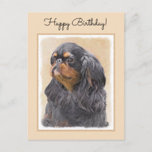 Englisch Toy Spanisch Malerei Original Animal Art Postkarte