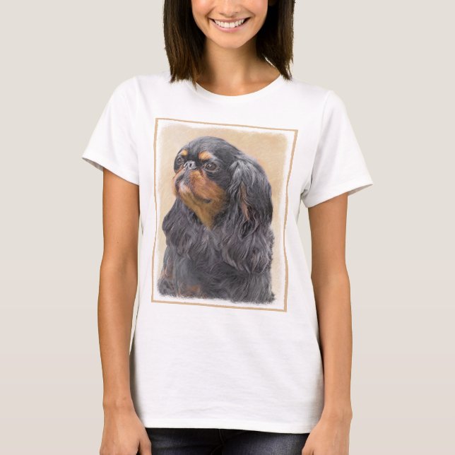 Englisch Toy Spanisch Malerei Original Animal Art T-Shirt (Vorderseite)