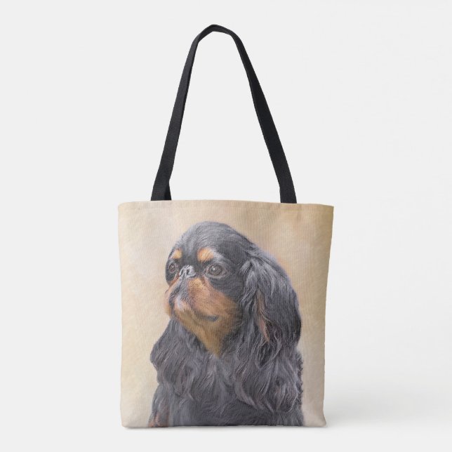 Englisch Toy Spanisch Malerei Original Animal Art Tasche (Rückseite)