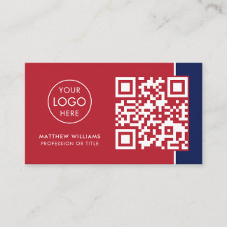 Englisch Tutor Beruflich QR Code Logo Modern Visitenkarte