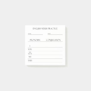 Englisch   Verbs Conjugation Practice Post-it Klebezettel