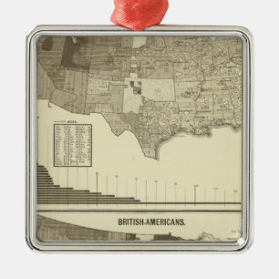 Englisch, Waliser, britische Amerikaner Silbernes Ornament