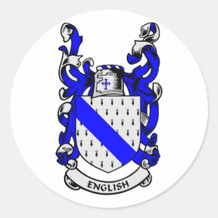 ENGLISCH-Wappen Runder Aufkleber