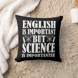 Englisch wichtig, aber Science Funny Teacher Spric Kissen