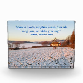Englisch Winter Sunset - Personalisiert Fotoblock